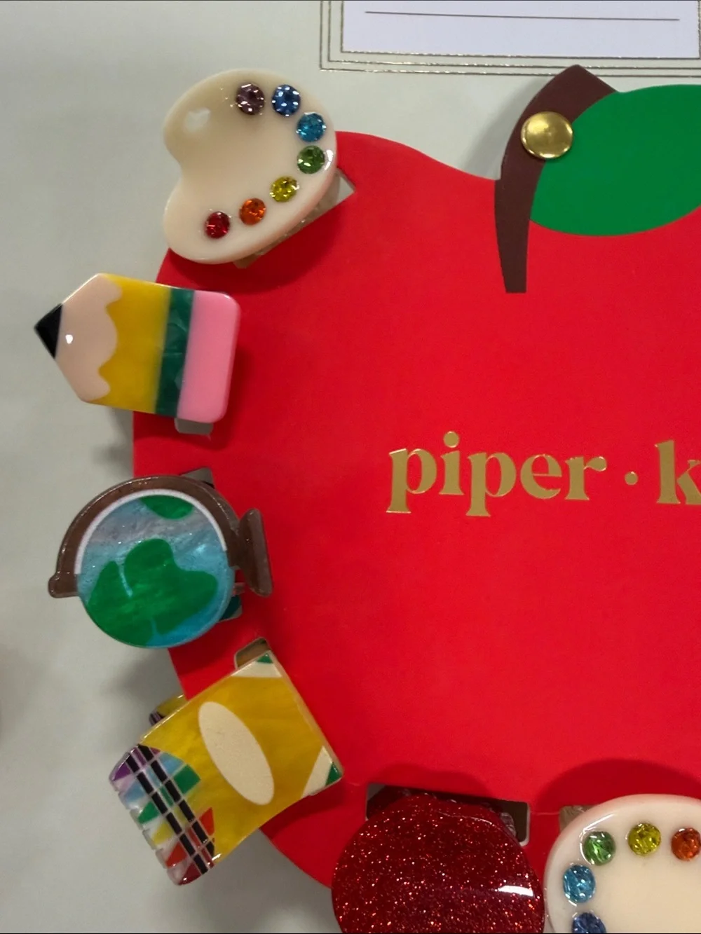 ✏️🍎 Piper K School Teacher Back to School mini hair claw clips set of 10